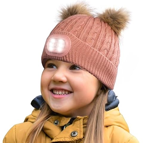 HEAD LIGHTZ Kids 2X POM POM with Charger - Pink Cover