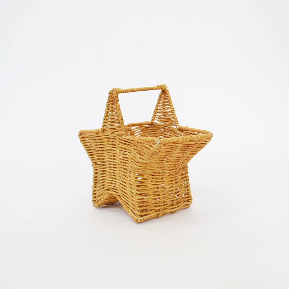 Amazon｜ラタン製スターバスケット 籐かご 星 ペン立て 小物収納 籠