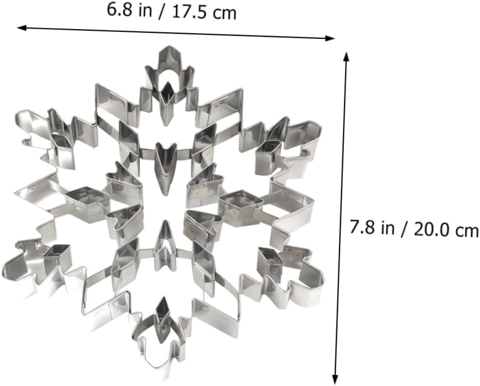 MAGICLULU 2pcs Christmas Snowflake Cookie Cutter Mold Stainless Steel DIY Cookie Cutter for Creative Baking Fun Holiday Treats Easy to Space Saving Design for Themed Parties image 2