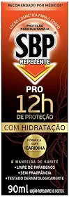 Loção Repelente Corporal SBP PRO 12 Horas Hidrata e Protege, SBP, Preto e Laranja