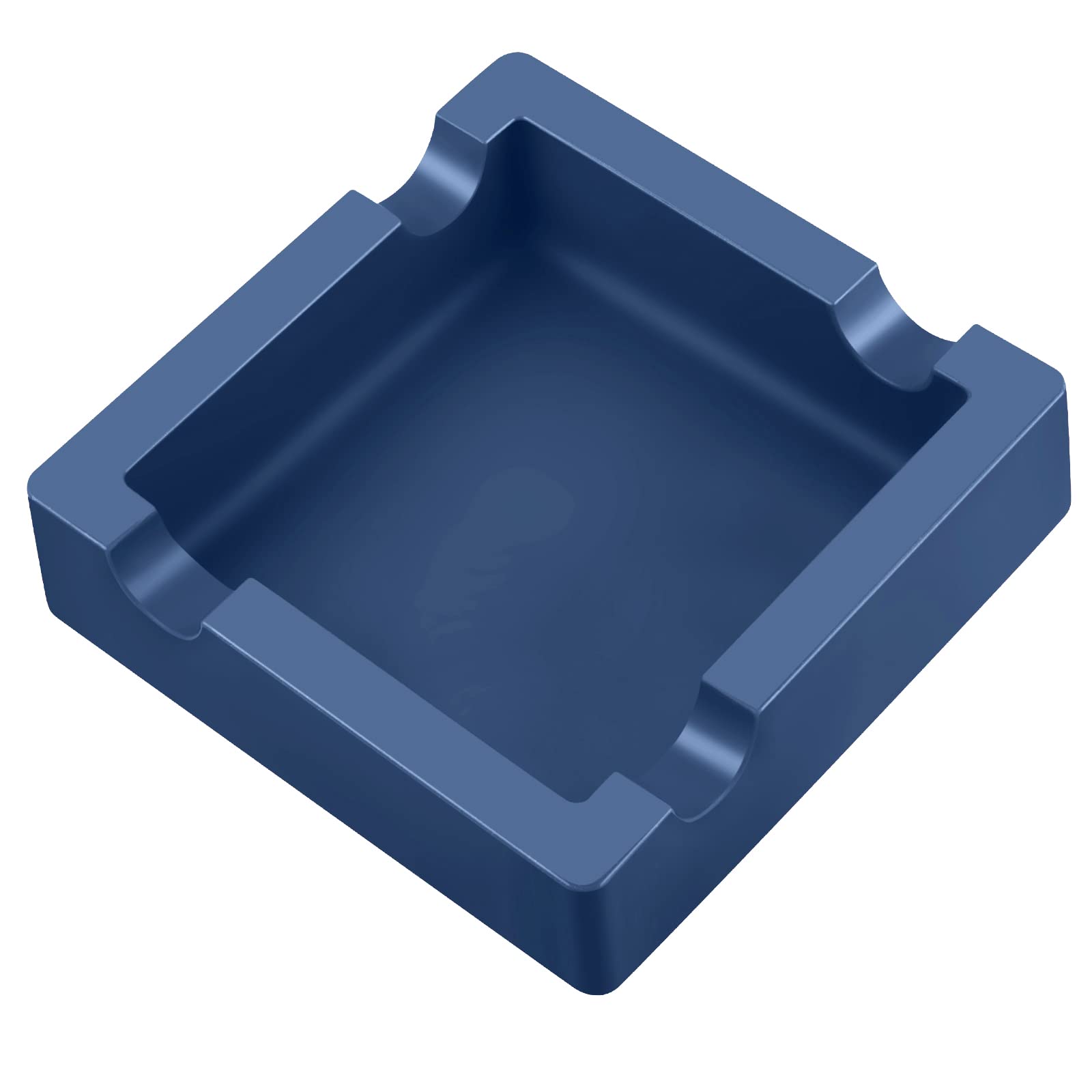 Cigar Ashtray with Large Wide Rests Suit for Any Gauge Cigars,Silicone Cigar Ashtrays for Outdoors Indoor Patio Outside,Unbreakable/Burn-resistant/Non-slip Ashtray (Navy Blue)