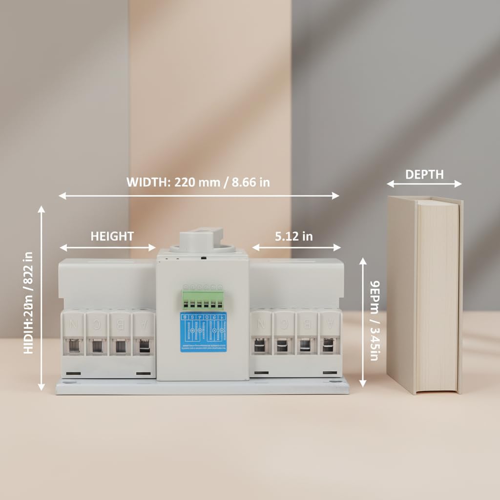 Power Generator Transfer Switch 63A 4P Automatic ATS for Home Backup PowerNLQ163A4P Mini Changeover Switch