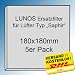 Produktbild 5x Original - Filter - Filtereinsatz für LUNOS "Saphir" Typ 2/FSA - Maße: 180x180mm - Ersatzfilter - Art.-Nr.: 034 185