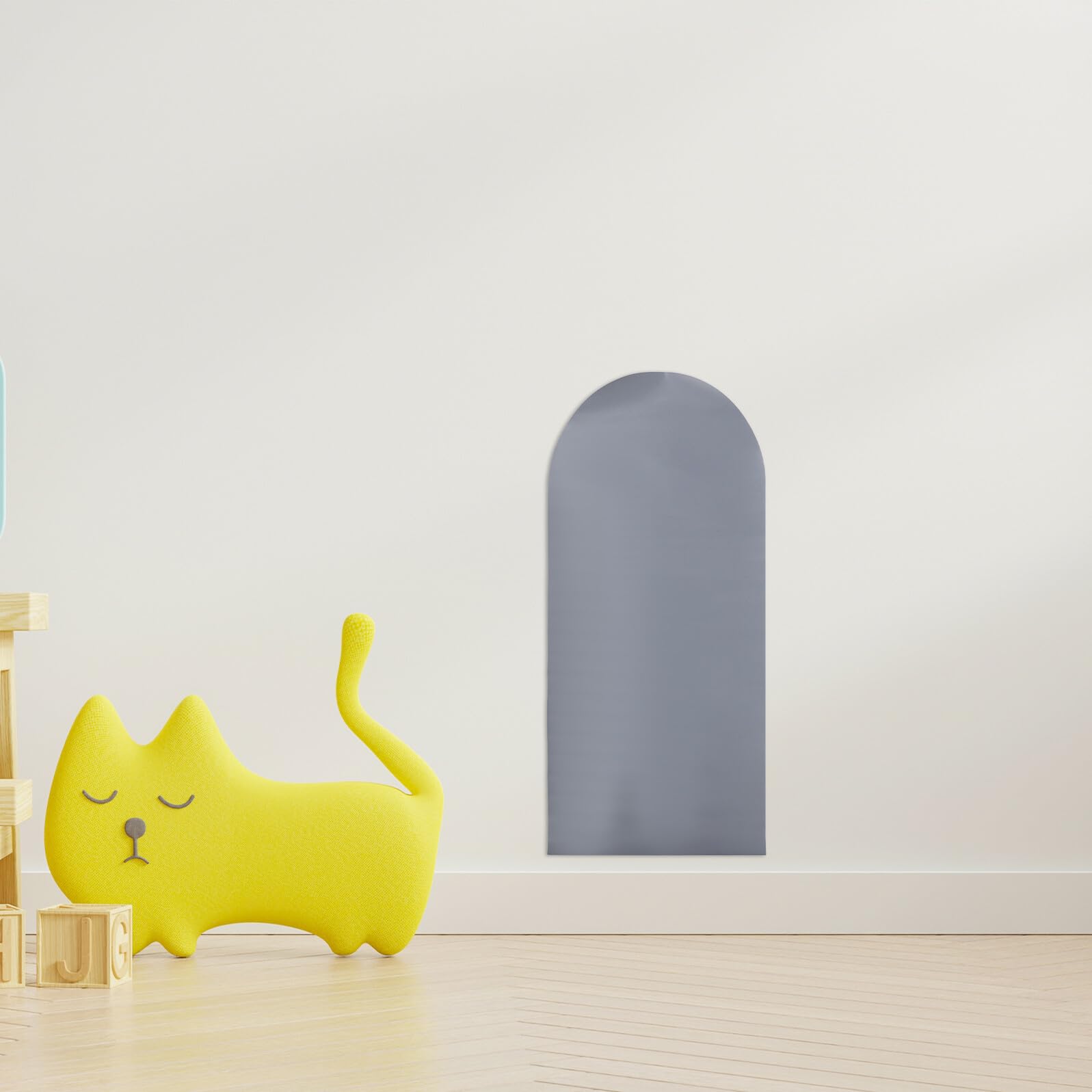 Magnetyczna Tablica Kredowa z Samoprzylepnym Arkuszem Magnetycznym Kształcie Łuku Dekoracyjna Naklejka Ścianę Do Pisania Kredą i Przyczepiania Magnesów Idealna Do Pokoju