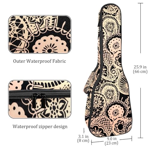 JRHEJTHH Housse imperméable pour ukulélé en tissu Oxford durable et élégant avec sac de rangement Motif floral, Multicolore., 25.9x9x3.1in/66x23x8cm, Moderne - Les Beatles, Paul McCartney, John Lennon, RIngo Starr, George Harrison JRHEJTHH Housse imperméable pour ukulélé en tissu Oxford durable et élégant avec sac de rangement Motif floral, Multicolore., 25.9x9x3.1in/66x23x8cm, Moderne – Image 5