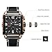 MEGIR Men's Analogue Army Military Chronograph Luminous Quartz Watch with Fashion Leather Strap for Sport & Business Work (2061 Rose/Black)