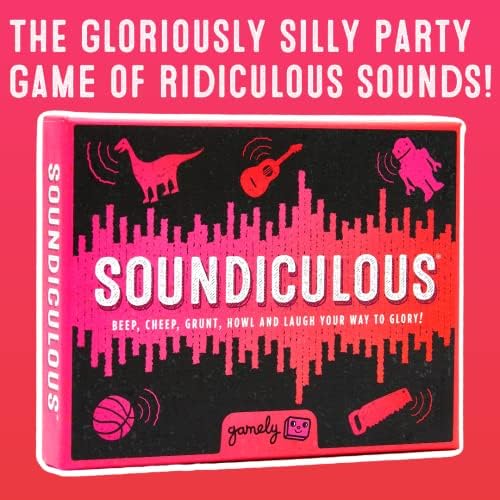 Soundiculous: The Hilarious Pocketsize Party Game of Ridiculous Sounds | The Family Friendly Card Game That Gets Kids, Adults and the Whole Family Laughing.
