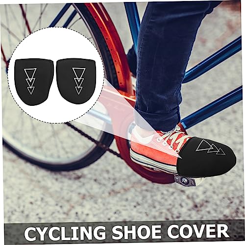 Cubiertas para calzado de ciclismo, impermeables y resistentes al viento, para uso en bicicleta y senderismo, color negro miniatura 4