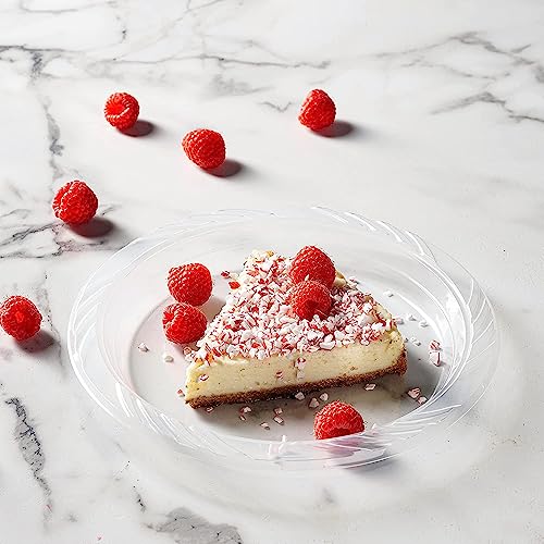 Munfix MCP6100C 6 Inch Clear Plastic Plates 100 Bulk Pack - Disposable Cake Plates For Dessert & Appetizers thumb #3