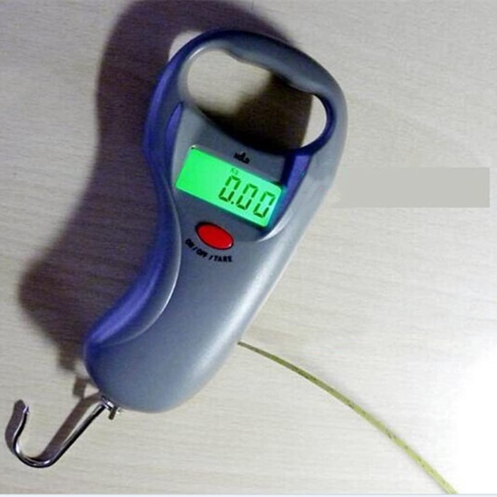 JFDBGU Portable Digital Scale Fishing Hanging Electronics Weighing 1M Tape Measure Backup Light