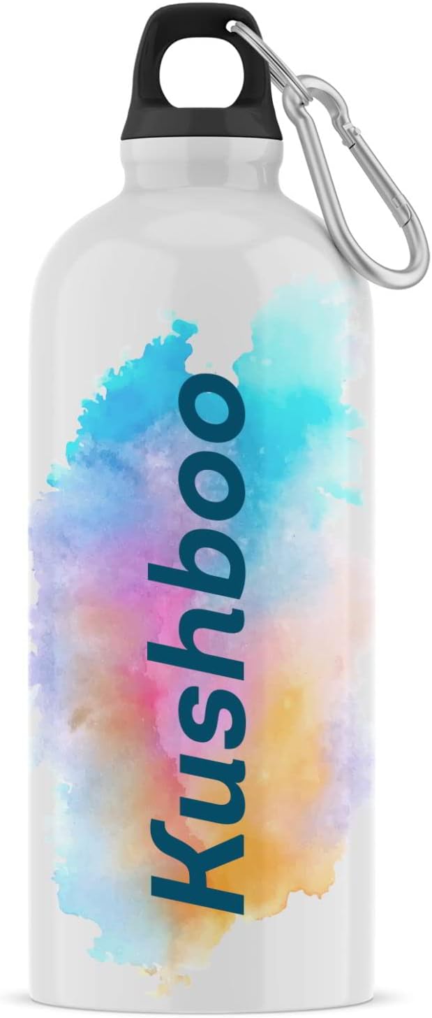 ASHVAH Customizable/Personalised Sipper Water Bottle, Leak Proof, for School, Gym, Home, Office 750 ML - Birthday, Return Gift, Girls, Name - Kushboo