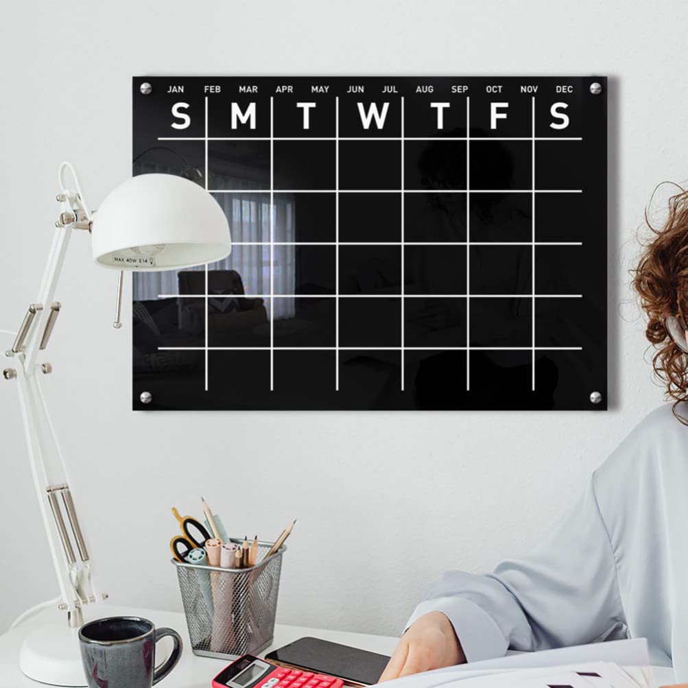 Acryl Notizplaner Wandkalender zum Aufhängen Schwarz 1 Satz