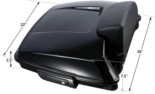 Miniatura 5 de TCT-MOTORPARTS Soporte de montaje para maletero de maquinilla de afeitar de 5.5 pulgadas, color negro vívido