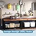 GeeWatom Garage Storage Utility Hooks，Garage Garden Tool Organizer，Steel Wall Mount Hooks, Garden Small U Hooks (4 Pack-Black)