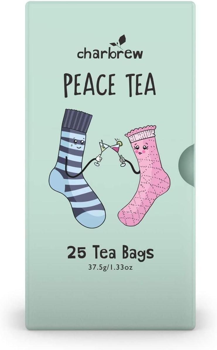 Charbrew Peace Tea 4 x 25 Tea Bags (100 Days Supply) NATURALLY CAFFEINE FREE …