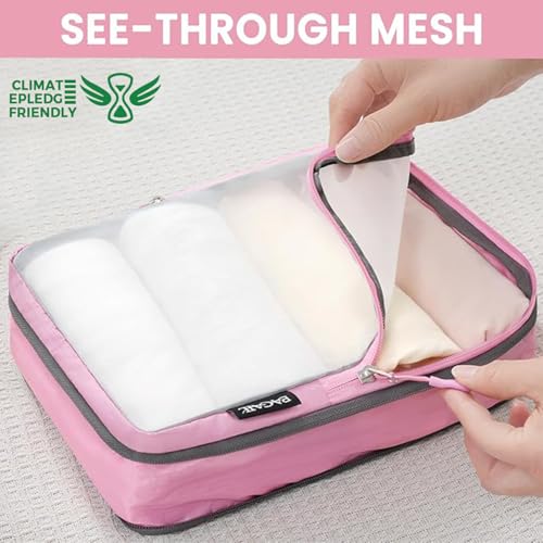 Image of BAGAIL 6 Set Ultralight Compression Packing Cubes Packing Organizer for Travel Accessories Luggage Suitcase Backpack