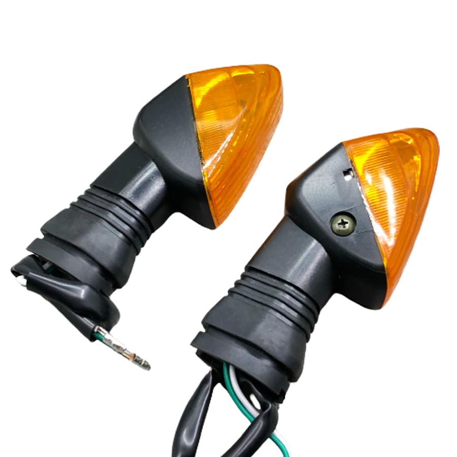 1 par de intermitentes delanteros y traseros de motocicleta con lente amarilla para Kawasaki KLE 500 650 Versys Z1000 Z750S Ninja 650R ZX-6R 600 636
