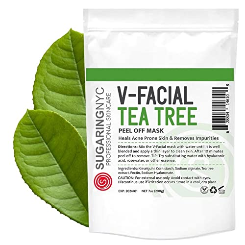Vajacial Jelly Mask Tea Tree with Tea Tree Elements V-Facial by Sugaring NYC 7oz 200g
