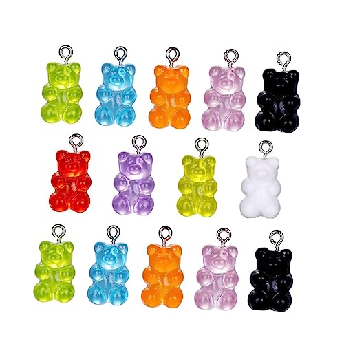 Pendentifs ours colorés résine pour customisation colliers mode - 4