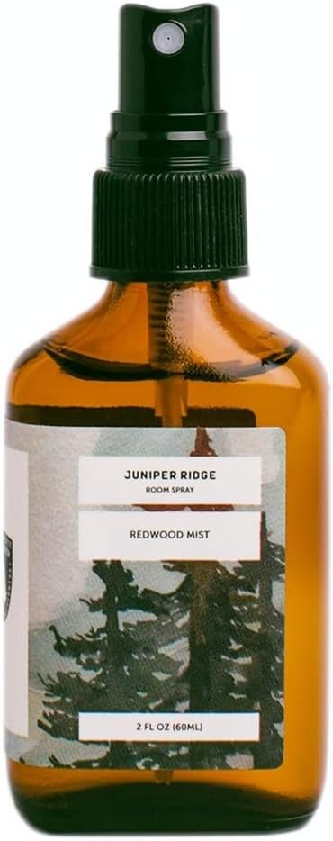 Juniper Ridge Redwood Mist Room Spray - Air Freshener Spray, Aromatherapy Spray for Home, Clothing & Linens, Notes of Pine & Ocean Air, Clean, Vegan, Paraben-Free, 2 fl oz