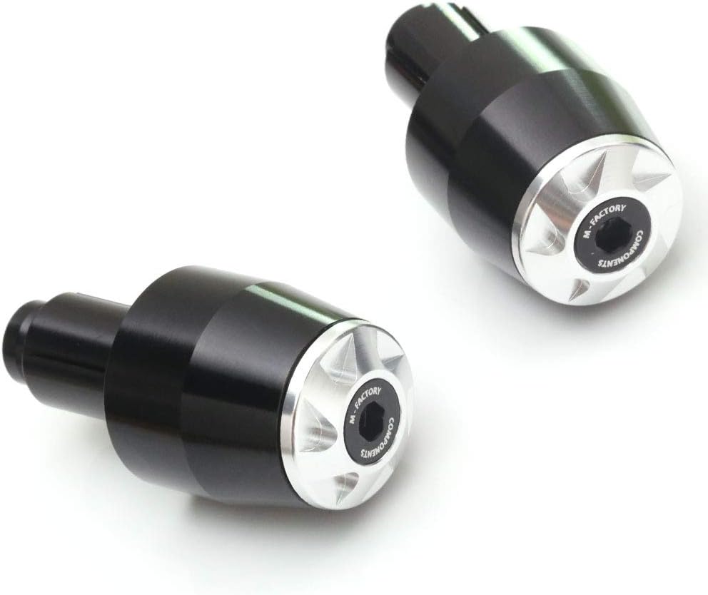 Toka Silver CNC Handlebar Bar Ends Sliders Compatible with ZX-6R Ninja 07-18 ZX-10R Ninja 06-14 ZX-10R Ninja 15-18