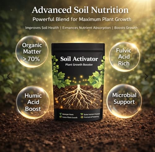 Image of Soil Activated Treasure Plant Growth Booster | Improves Soil Quality & Root Support | Suitable for Indoor & Outdoor Plants | for Pots, Gardens & Home Plants | Easy to Use 100g (1 Piece)