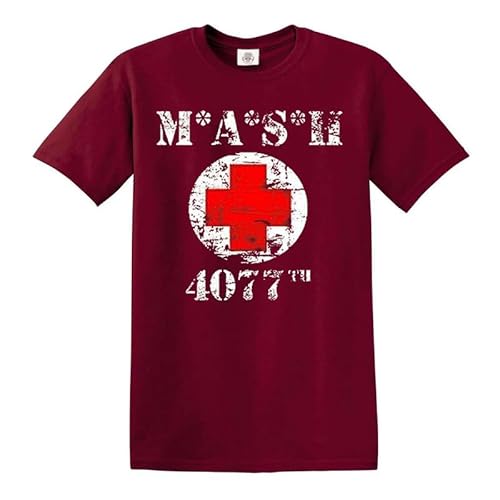 MASH Vintage Red Cross 4077 - Maglietta da uomo, idea