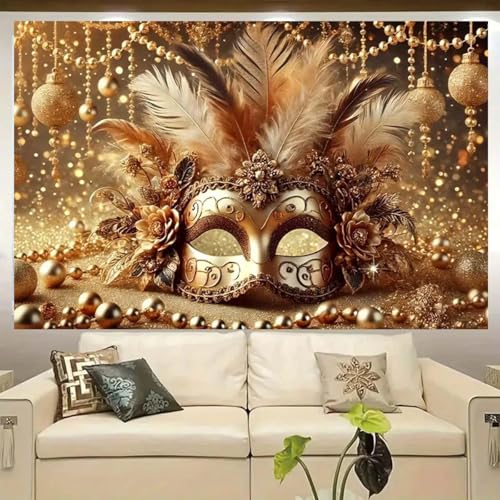Fondo Fotográfico Glitter Gold Mask 210x150cm miniatura 6