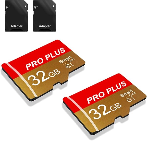 2 Pack Karta SD 32 GB + Adaptera SD, Karta Pamięci UHS-I C10 A1, Karta TF Do Tabletu/Telefonu Komórkowego/Aparatu/Samochodowego Sprzętu Audio/Konsoli Do Gier (TF162 32GB)