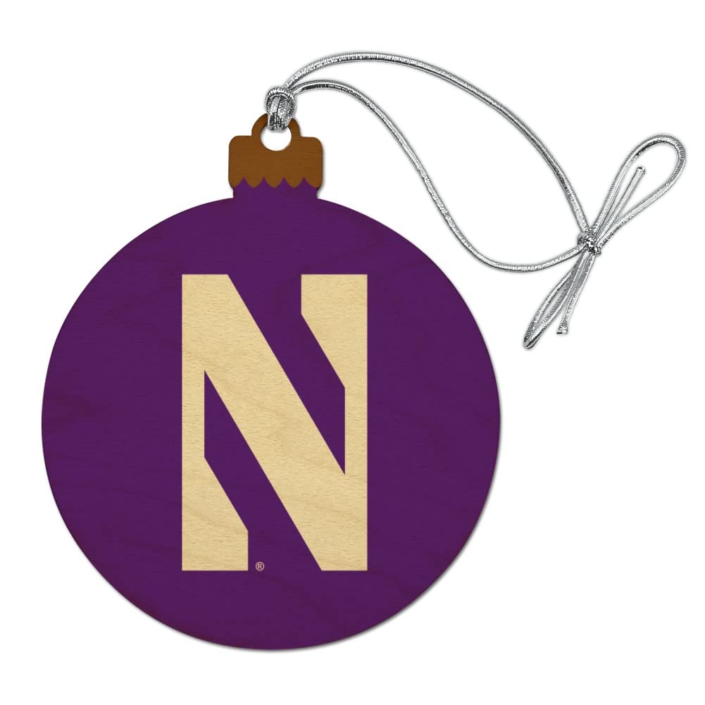 GRAPHICS & MORE Northwestern University Primary Logo Wood Christmas Tree Holiday Ornament