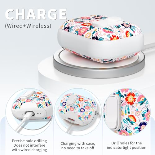 Image of for AirPods Pro 3 Case with Lock & Phone Stand,Cute Floral Pattern Style