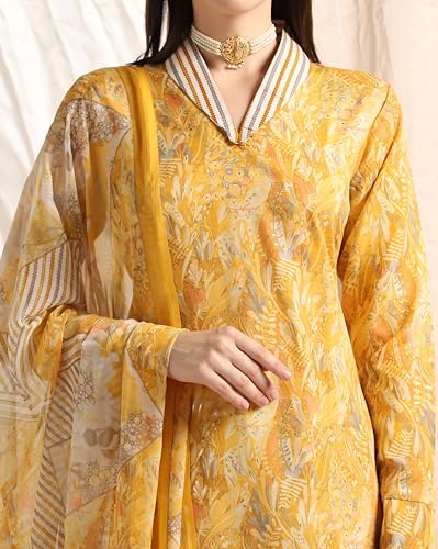 Image of DHRUVI TRENDZ Cotton Blend Kurta Set for Women | Kurta Set | Kurta Set for Women | Festive Kurta Set for Women | Regular Fit Kurta Set for Women