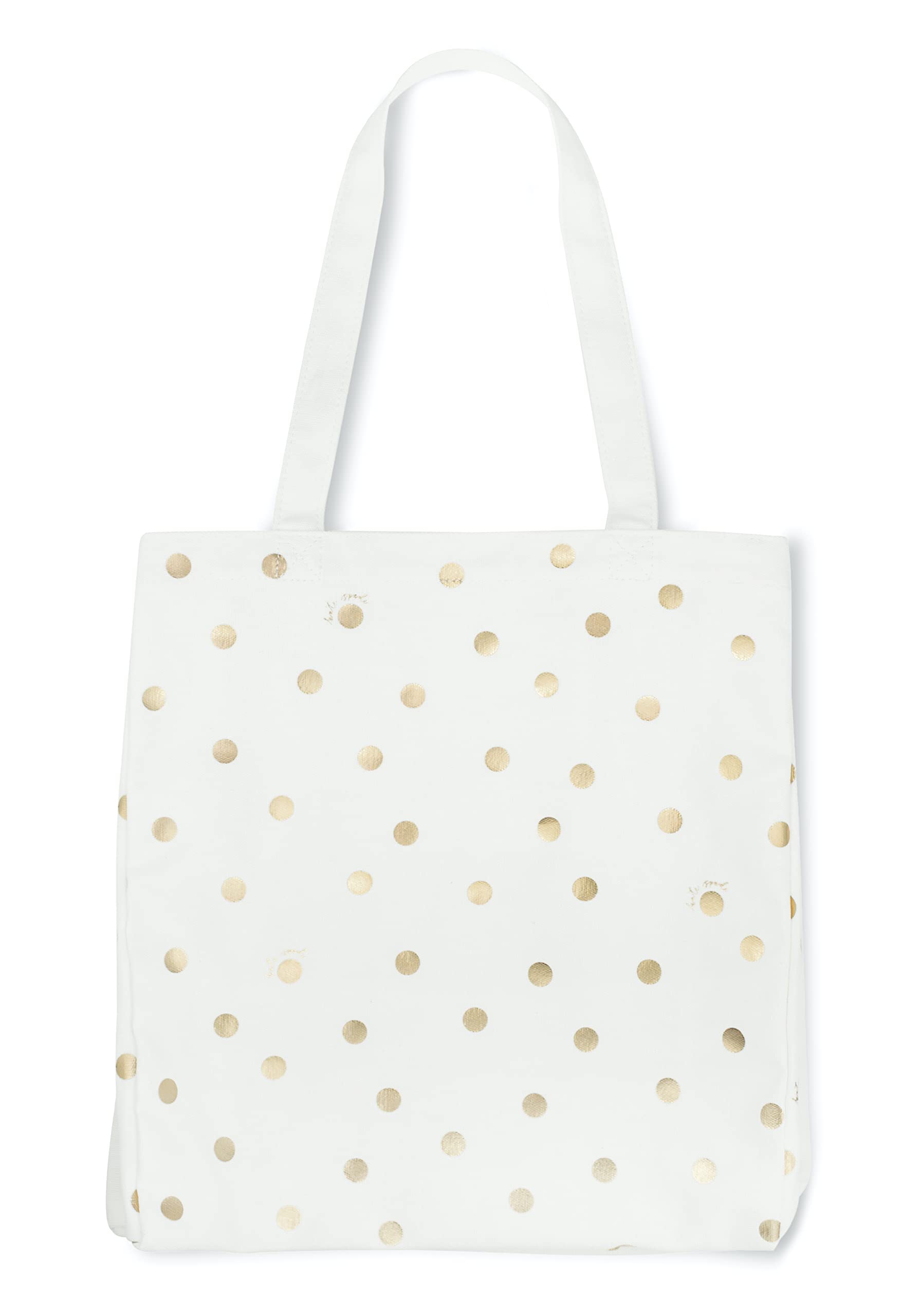 Kate Spade New York Canvas Book Tote, Large Shoulder Bag, Cute Tote for Beach or School