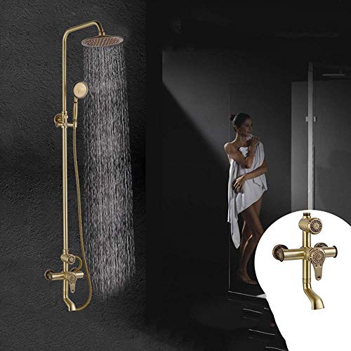 Ensemble de douche rétro suralimenté en cuivre pour optimiser la faible pression