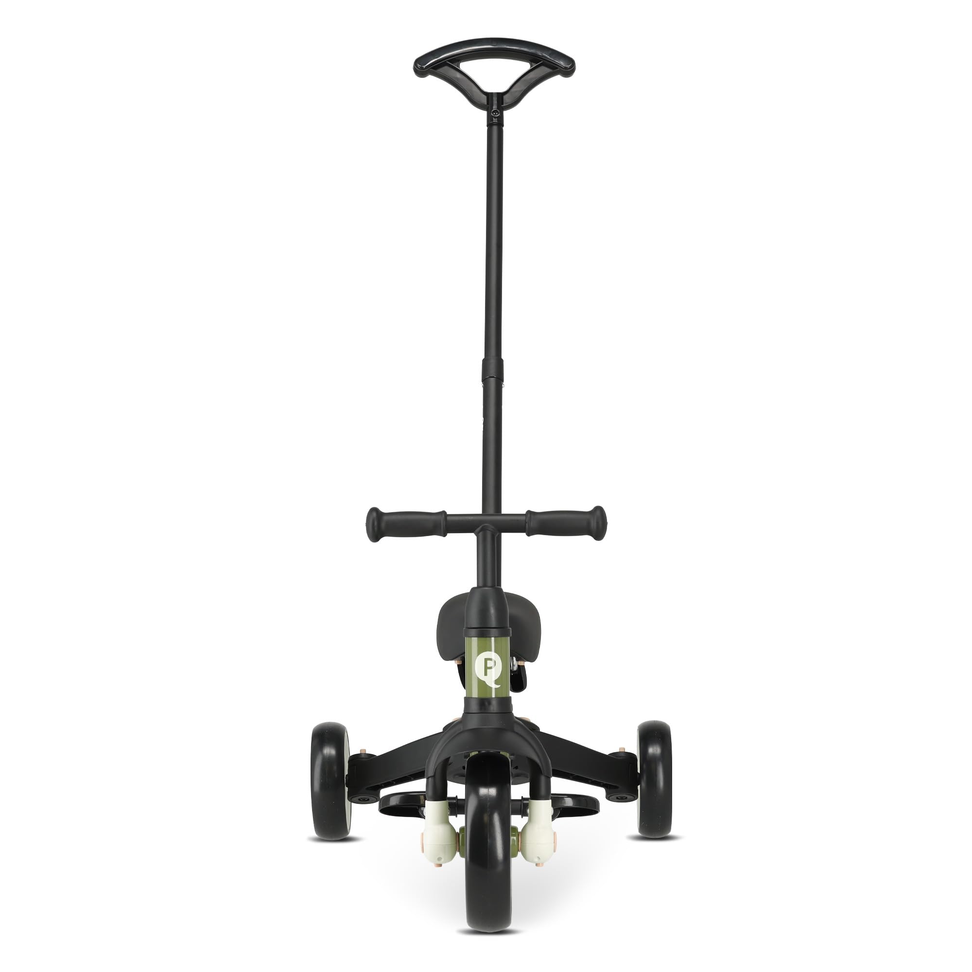 Triciclo & Bici d'equilibrio senza pedali QPLAY Stager 3 in 1, con maniglione a spinta, pedali rimovibili, si trasforma da 3 a 2 ruote senza attrezzi, sella regolabile, dai 2 ai 6 anni (Silver)