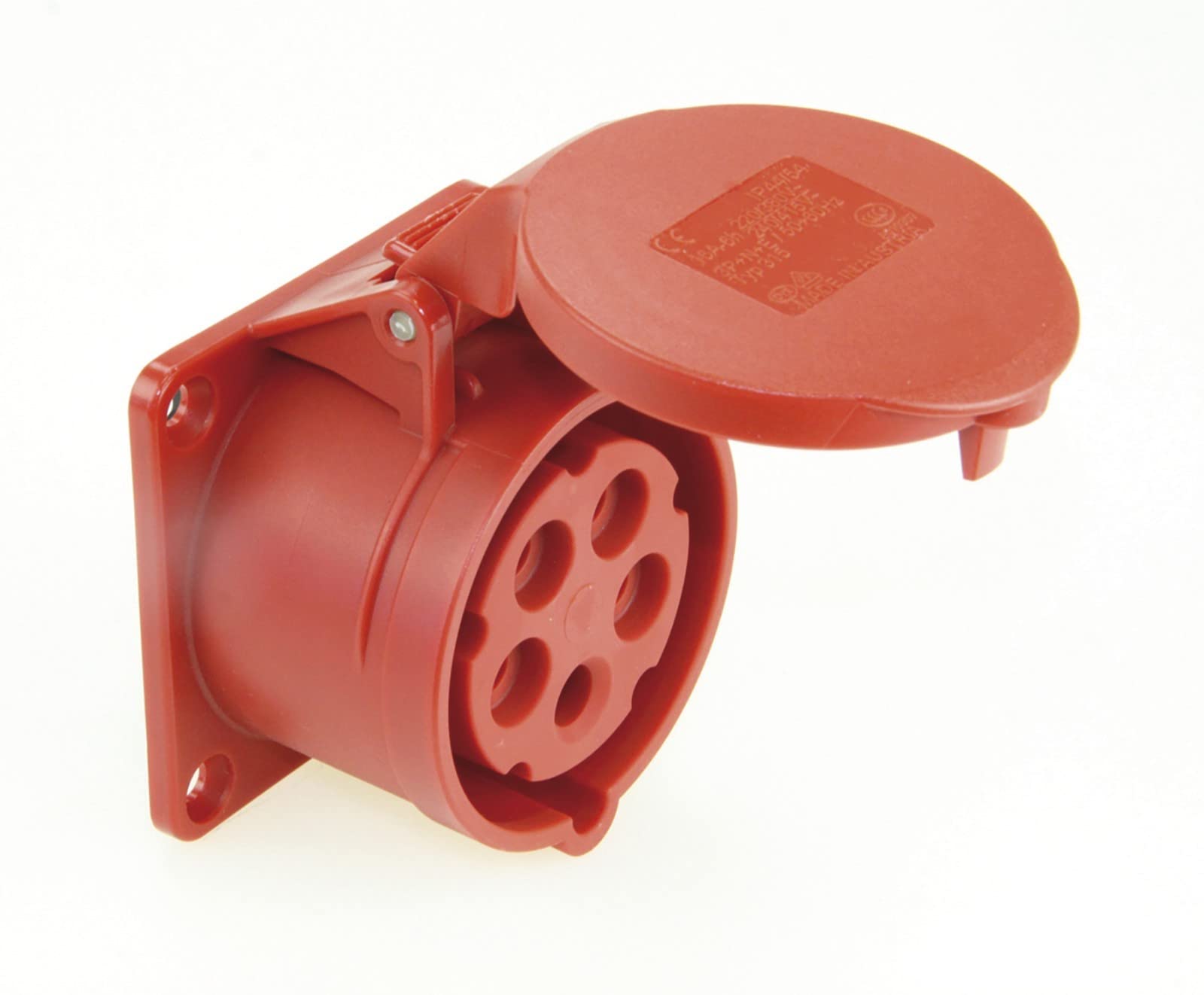 SIROX® CEE Wall Box IP 44, 5-Pin, 400 V, 6 h, Straight Current 16 A, Connection Technology Screw Terminal, Flange Dimensions 70 x 70 mm - Image 2