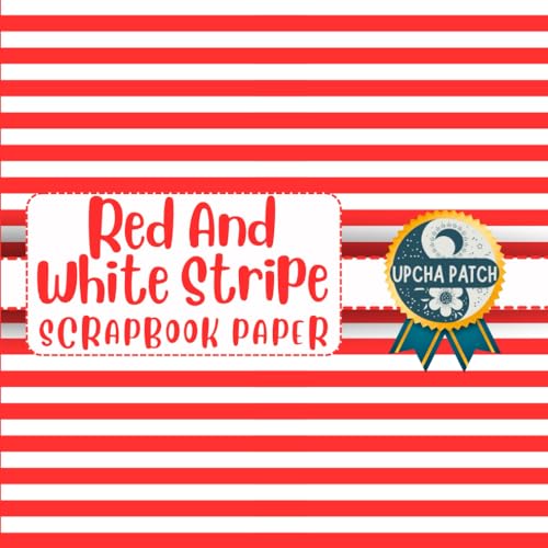 Red And White Stripe Scrapbook Paper