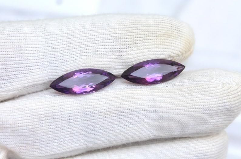 Améthyste naturelle Marquise de qualité supérieure pour haute joaillerie - 2