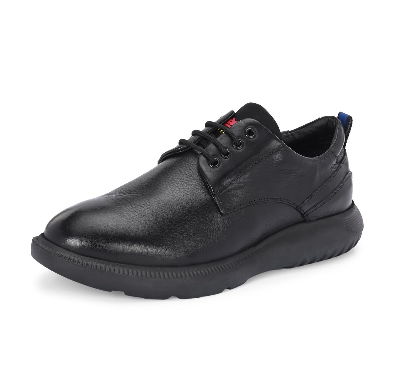 hitz Men's Black Leather Casual Stylish Lace Up Shoes-picture-22