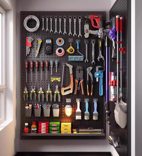 Panneau perforé en acier et kit d'organisation mural modulable - 8