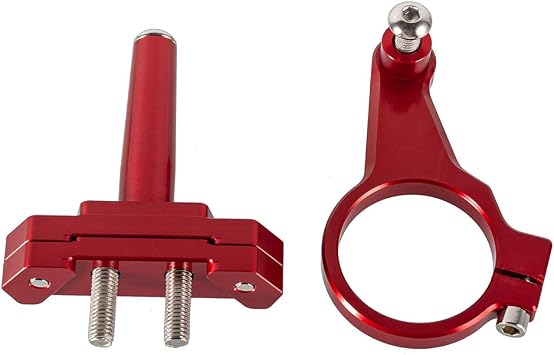 Motorcycle Steering Stabilizer Aluminum Damper Mounting Bracket Kit for YZF R15 V3 2017-2019 Red