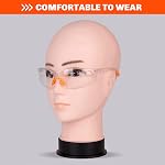 36 Packs Orange Safety Glasses for Men and Women - Clear Working Glasses and Goggles for Ultimate Eye Protection