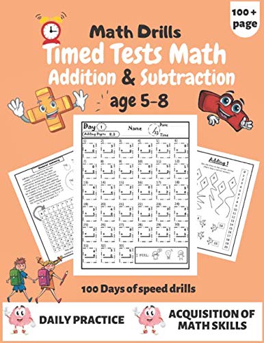 Timed Tests Math: Addition and Subtraction 100 Days of speed drills and ...
