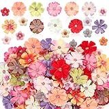 JOLYEAK 150pcs Faux Flower Heads,Mini Fake Heads Flowers,Small Silk Daisy Flowers Artificial for DIY Wedding Birthday Party Wreath Decoration