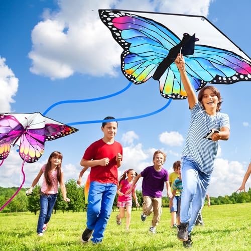 Leitee 6 Pack Large Kite for Kids and Adults Butterfly Kite for Kids Age 4-8-12 Dragonfly Owl Parrot Eagle Goldfish Teens Toy Easy to Fly for Game Beach Outdoor Activities Gifts(Cute Style) by Leitee - Image 5