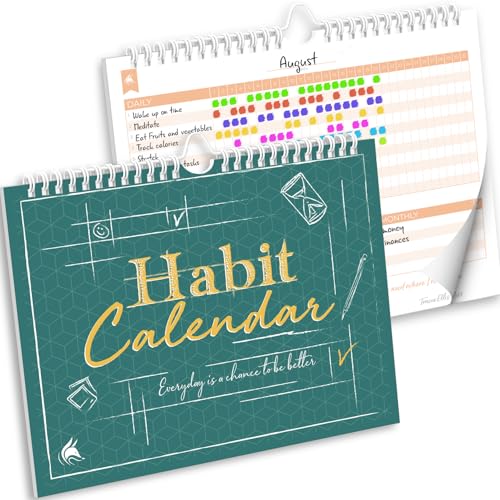 Clever Fox Calendario delle abitudini - Habit Tracker ispiratore per abitudini atomiche - Diario colorato per pianificare abitudini e obiettivi per aumentare la produttività e diventare il tuo sé