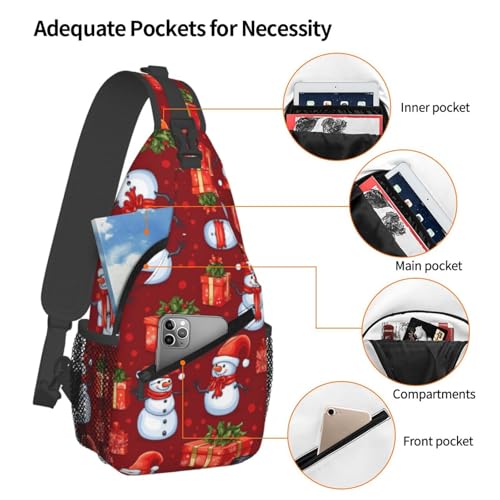 Bolso cruzado de muñeco de nieve para hombres y mujeres miniatura 4