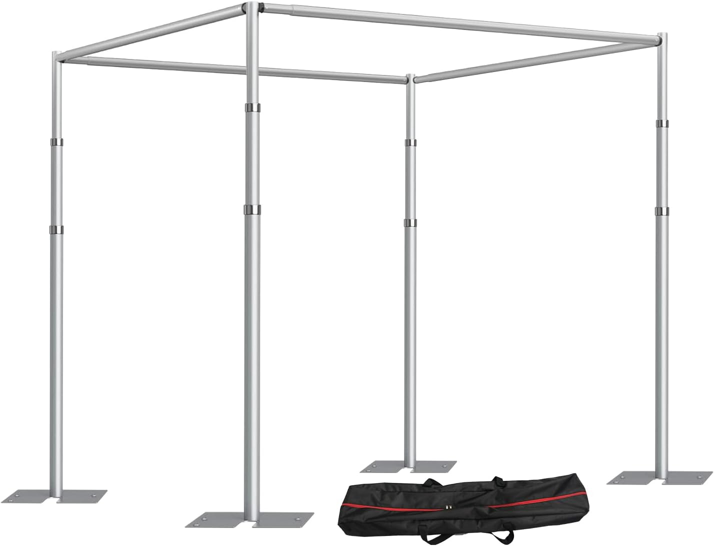 10ft Square Backdrop Stand Heavy Duty, 10Ft Tall x 40Ft Wide Adjustable Pipe and Drape Photo Background Support Kit, Adjustable Metal Frame with Flat Base for Wedding Birthday Party Decorations