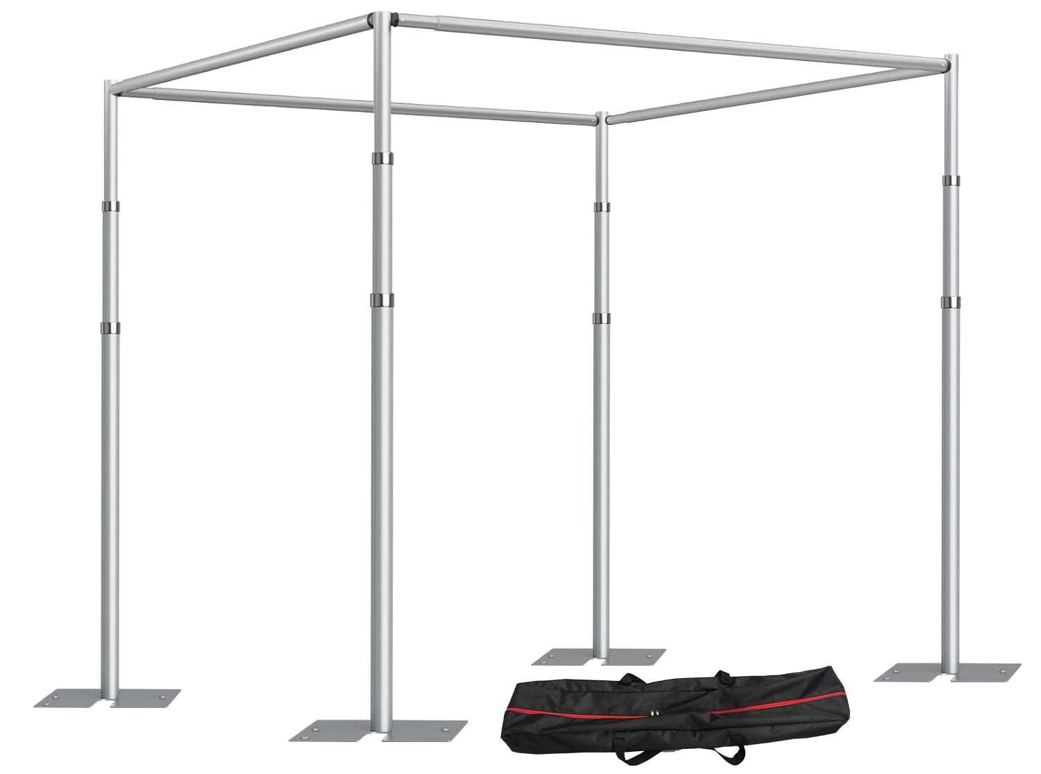 10ft Square Backdrop Stand Heavy Duty, 10Ft Tall x 40Ft Wide Adjustable Pipe and Drape Photo Background Support Kit, Adjustable Metal Frame with Flat Base for Wedding Birthday Party Decorations( similar in stock gold color)