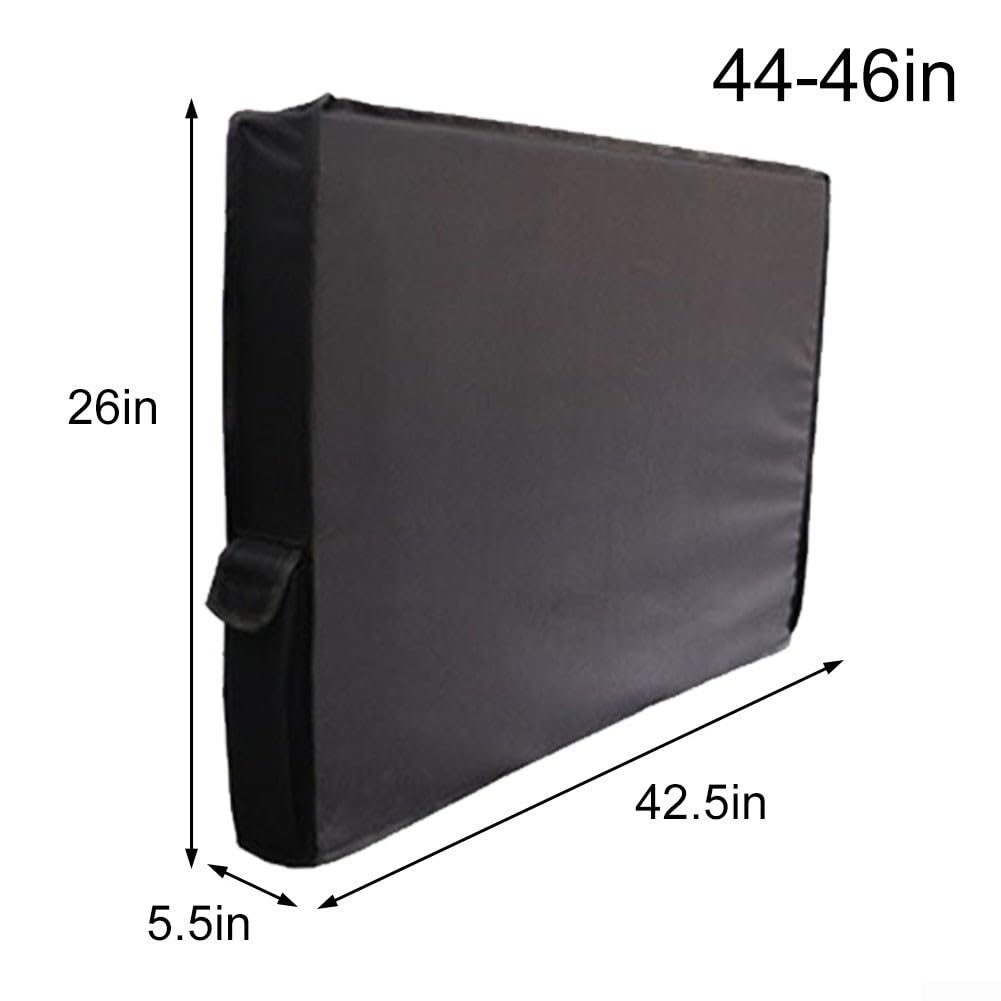 Funda protectora de TV para exteriores resistente a la intemperie con tela gruesa 600D e interior impermeable para proteger la televisión de la lluvia, el polvo y los elementos exteriores (44-46